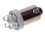 LED žárovka BA9s / 194 (T4W) – 4 x LED - bílá, sada 2ks,  vhodná pro parkovací světla