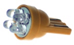 LED žárovka T10 / 194  (W5W)  W2,1x9,5d - 4x LED - oranžová, sada 2ks